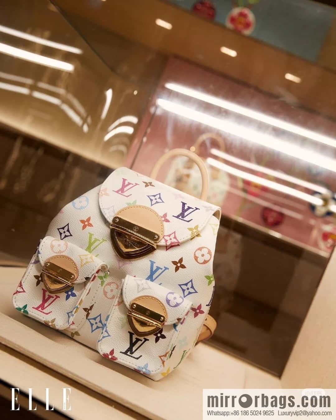 [Original order boutique] M13081 white color backpack series Venice backpack (three colors - Takashi Murakami)