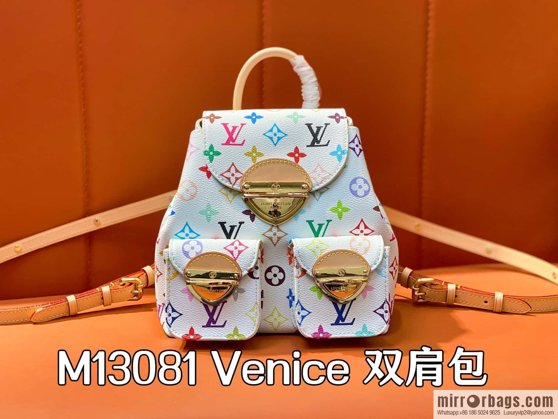 [Original order boutique] M13081 white color backpack series Venice backpack (three colors - Takashi Murakami)