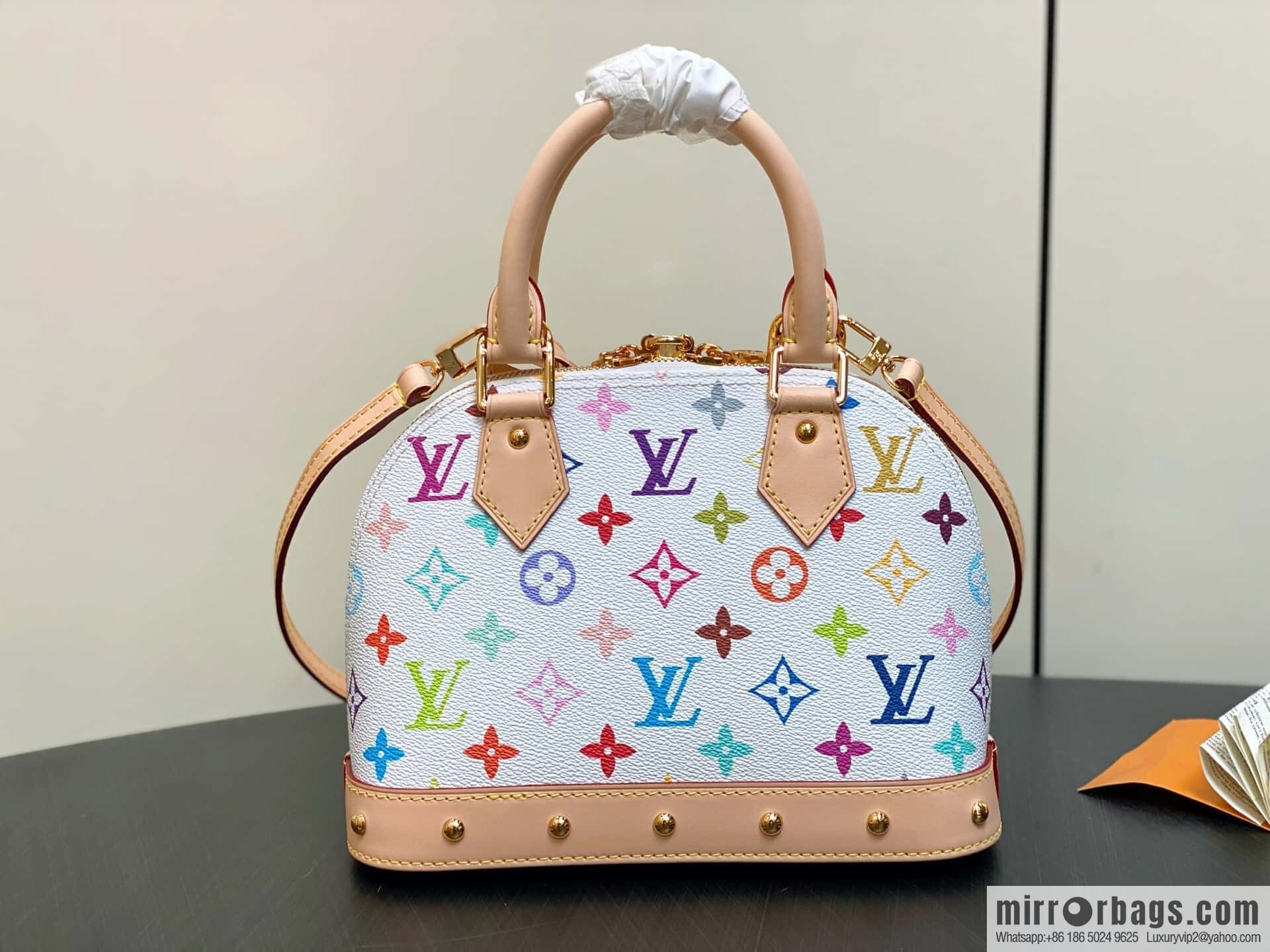 [Original order boutique] M53152 white color, presbyopia shell bag small alma bb handbag (Sancai - Murakami Takashi)