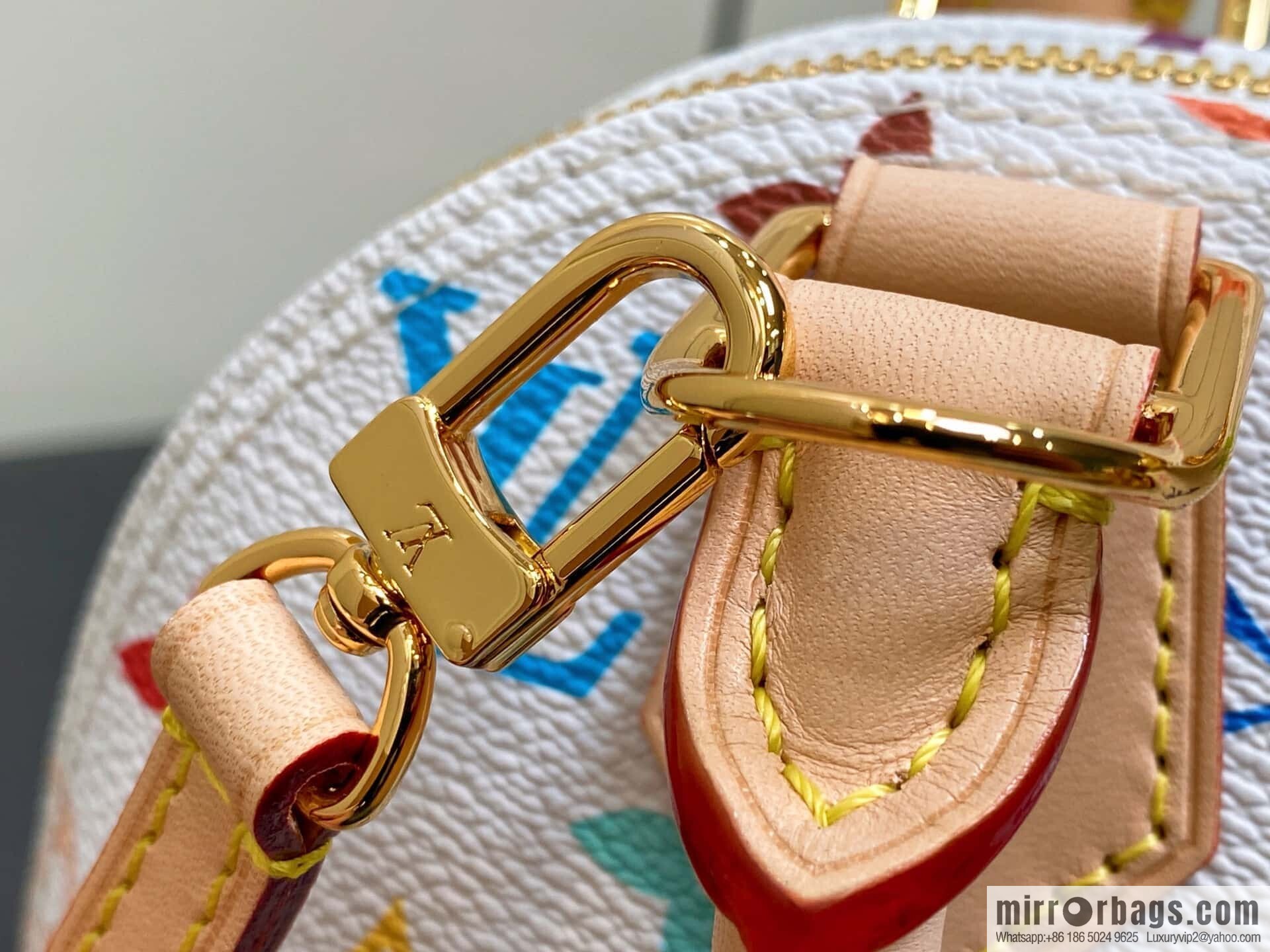 [Original order boutique] M53152 white color, presbyopia shell bag small alma bb handbag (Sancai - Murakami Takashi)