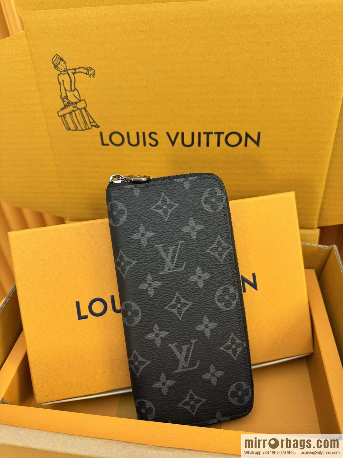 LV Zippy Vertical Zipper Wallet M62295 [Official Full Chip Version]