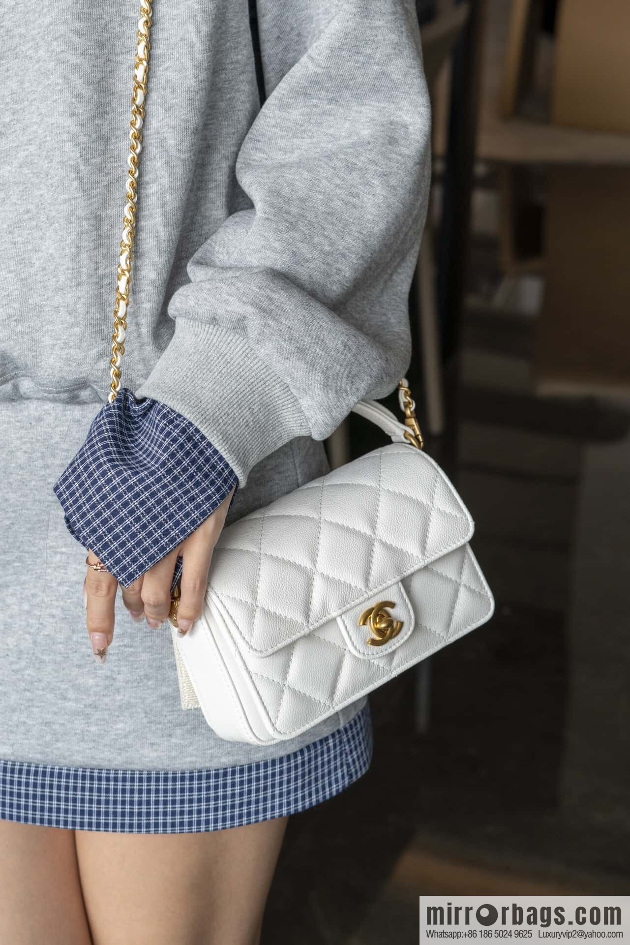 ๐๐ก๐๐ง๐๐ฅ ๐ฎ๐ฐ๐ CF Handle Cover Bag, White Mini ๐ก AS5164