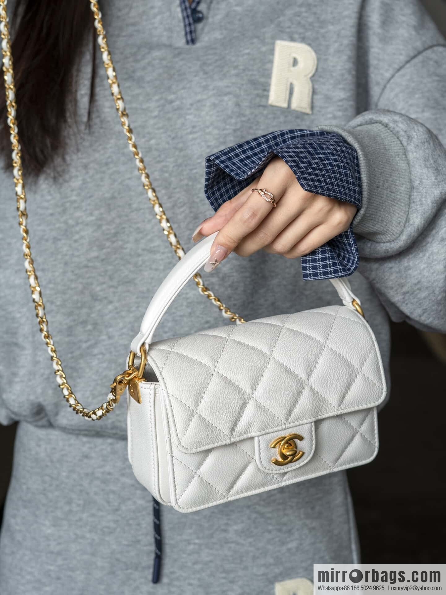 ๐๐ก๐๐ง๐๐ฅ ๐ฎ๐ฐ๐ CF Handle Cover Bag, White Mini ๐ก AS5164