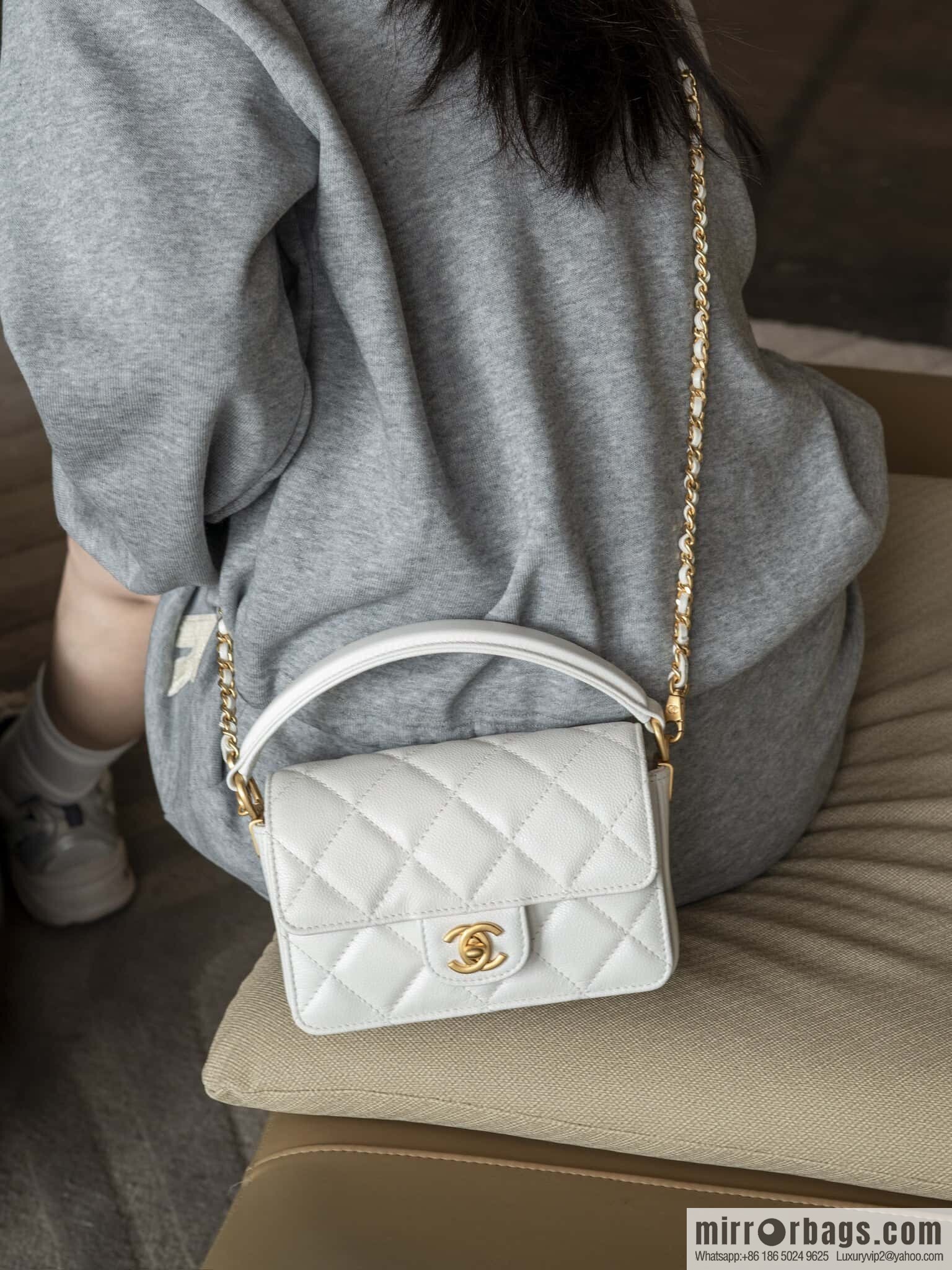 ๐๐ก๐๐ง๐๐ฅ ๐ฎ๐ฐ๐ CF Handle Cover Bag, White Mini ๐ก AS5164