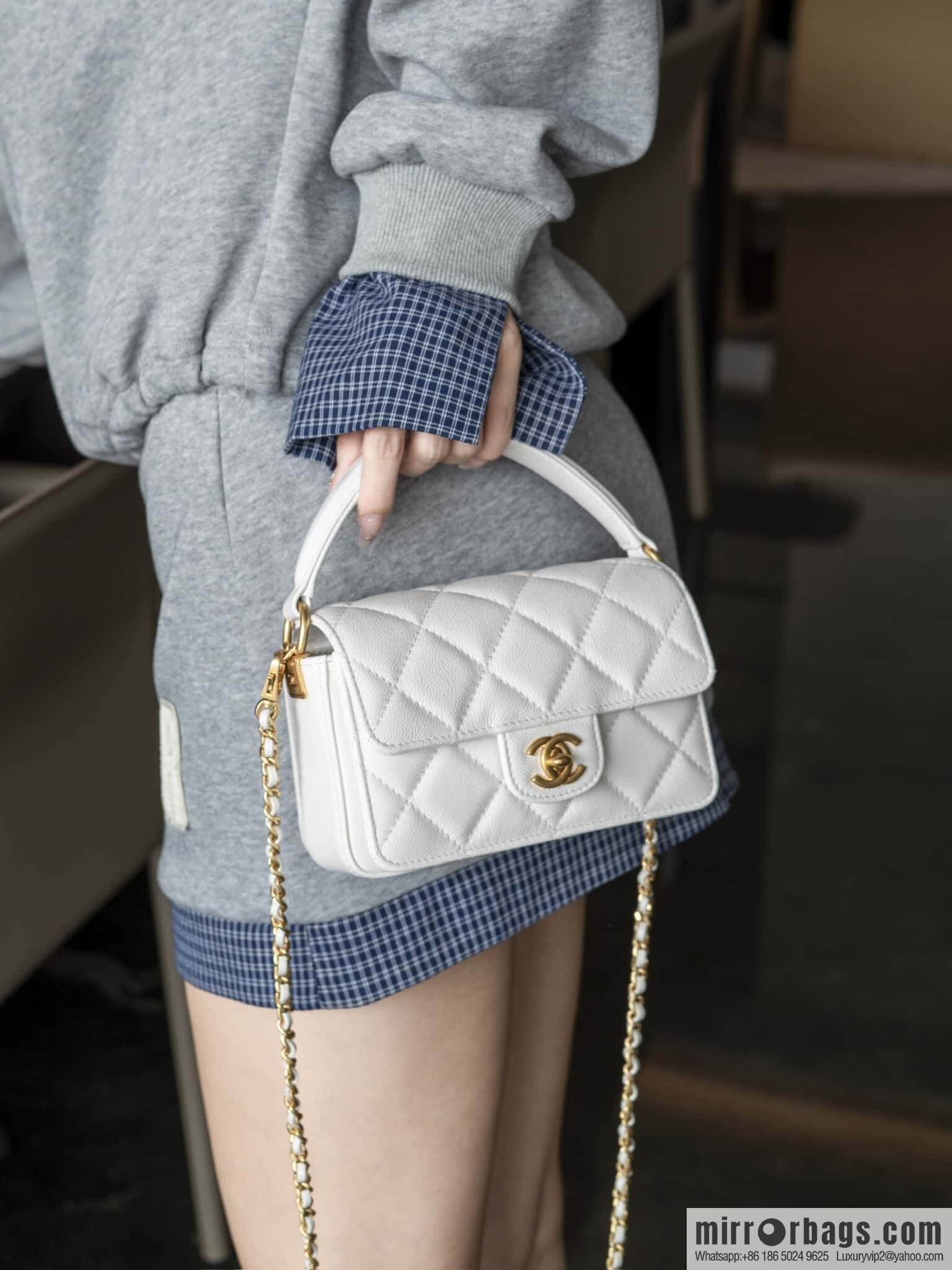 ๐๐ก๐๐ง๐๐ฅ ๐ฎ๐ฐ๐ CF Handle Cover Bag, White Mini ๐ก AS5164