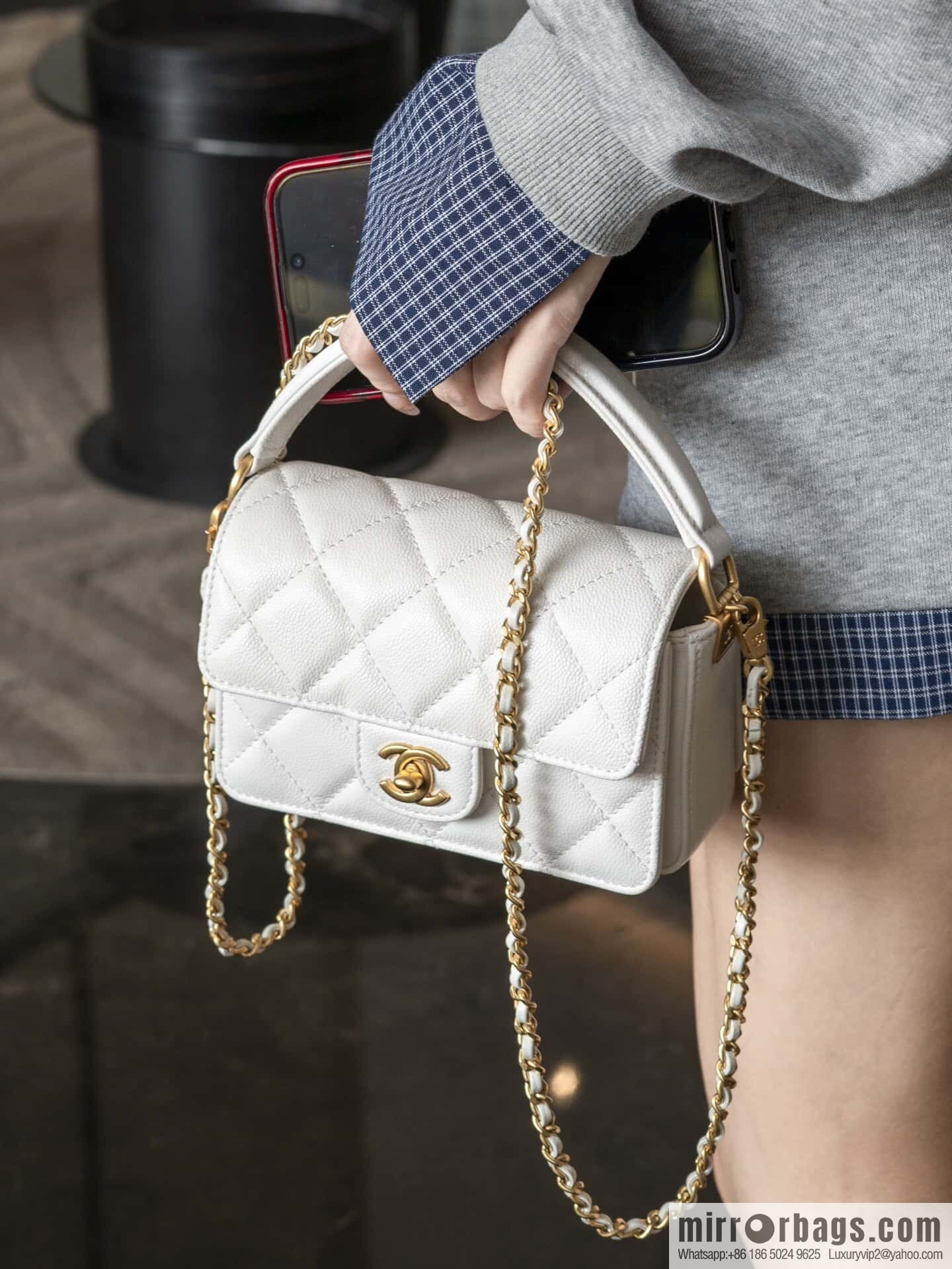 ๐๐ก๐๐ง๐๐ฅ ๐ฎ๐ฐ๐ CF Handle Cover Bag, White Mini ๐ก AS5164