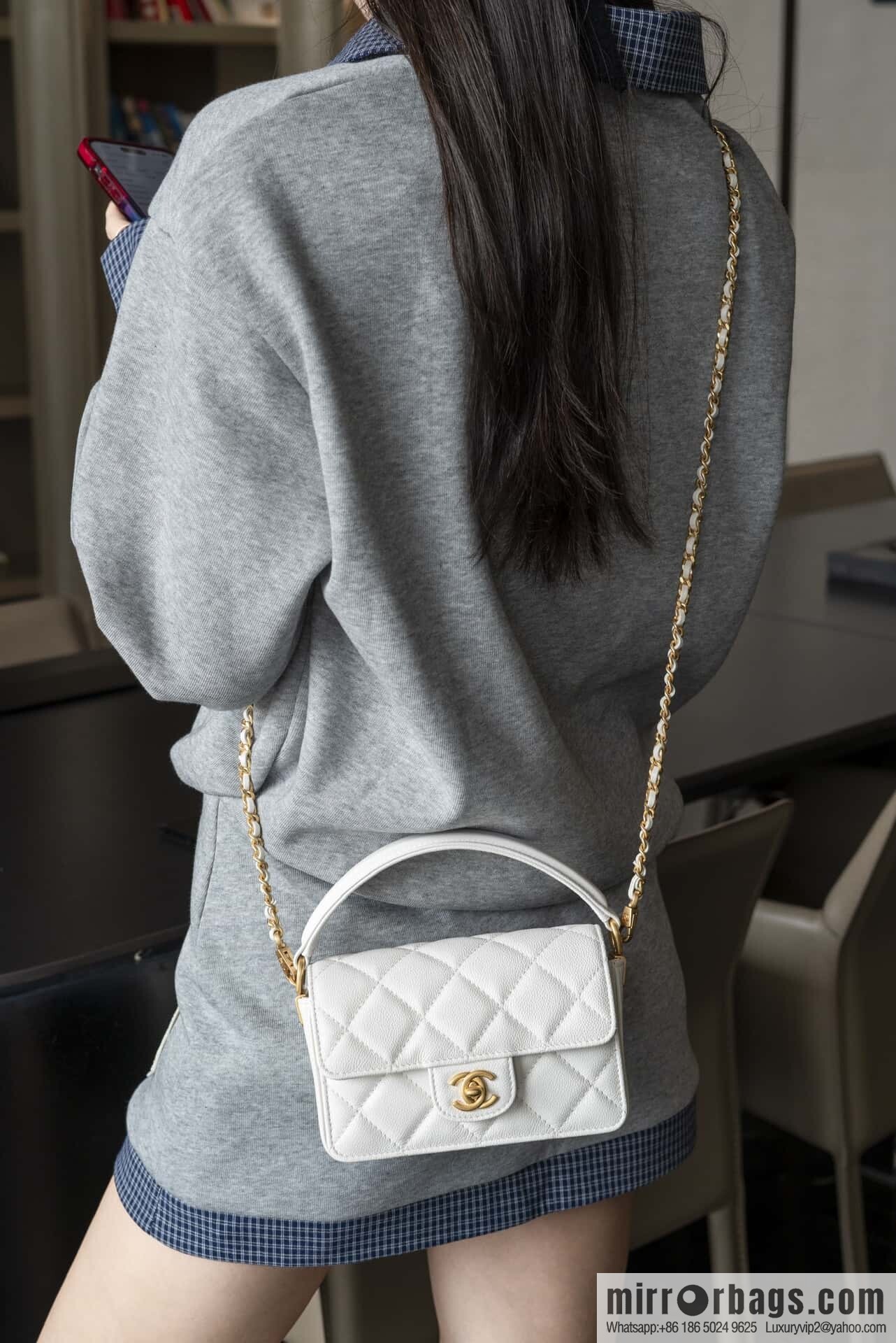 ๐๐ก๐๐ง๐๐ฅ ๐ฎ๐ฐ๐ CF Handle Cover Bag, White Mini ๐ก AS5164