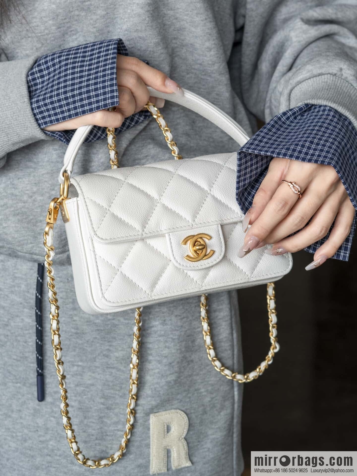 ๐๐ก๐๐ง๐๐ฅ ๐ฎ๐ฐ๐ CF Handle Cover Bag, White Mini ๐ก AS5164