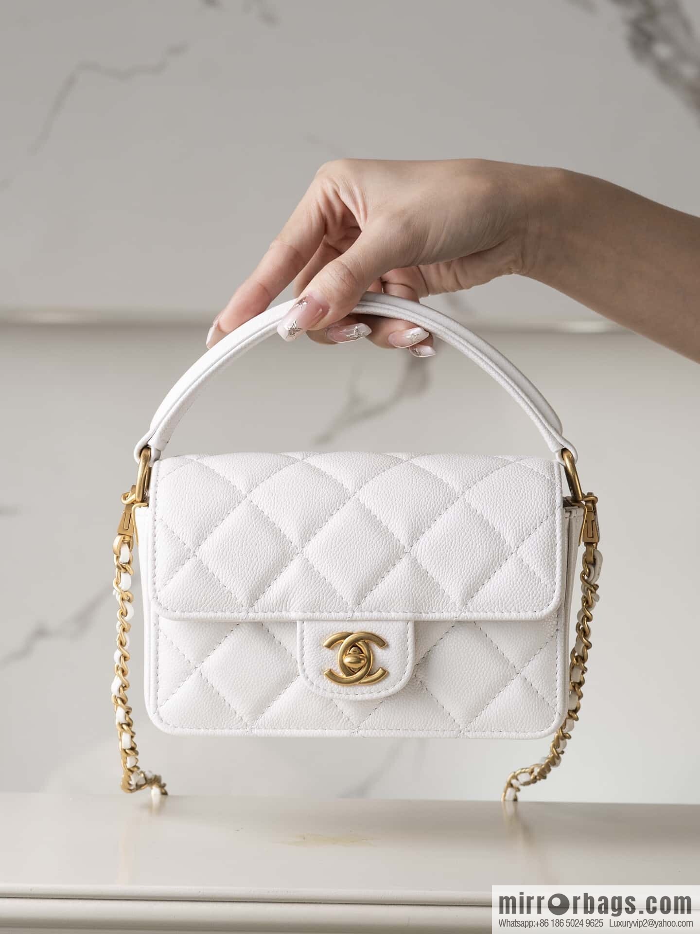 ๐๐ก๐๐ง๐๐ฅ ๐ฎ๐ฐ๐ CF Handle Cover Bag, White Mini ๐ก AS5164