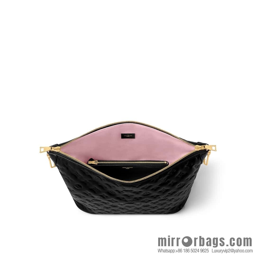 [Original order boutique] M12068 black, full leather chain bag Coussin Hobo MM handbag