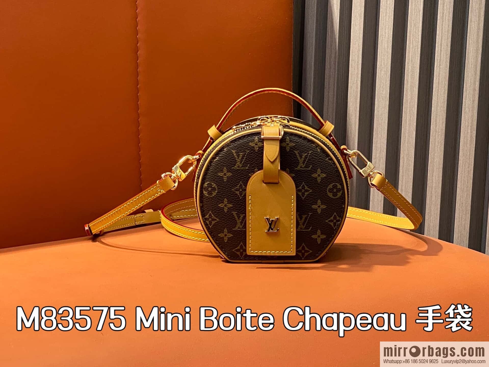 [Original order boutique] M83575 presbyopia M83614 yellow flower, small apple bag MINI round cake bag Mini Boite Chapeau handbag