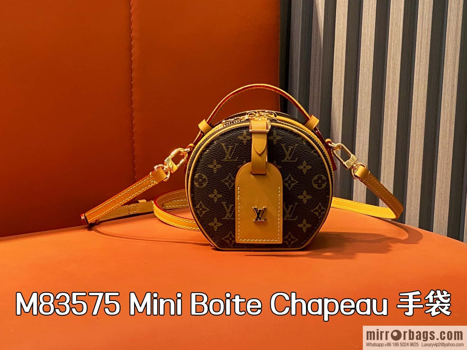 [Original order boutique] M83575 presbyopia M83614 yellow flower, small apple bag MINI round cake bag Mini Boite Chapeau handbag