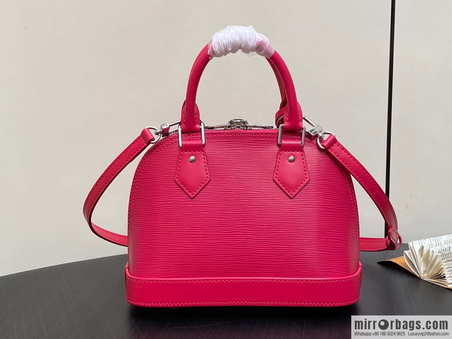 [Original order boutique] M11382 rose red, water ripple shell bag Sac Alma BB handbag