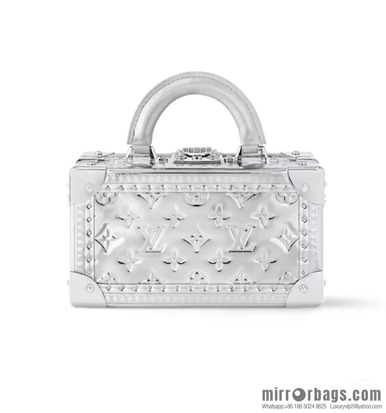 [Original order boutique] M45673 silver patent leather, box bag box series Coffret Trésor 20 hard case, in the 2021 spring and summer series