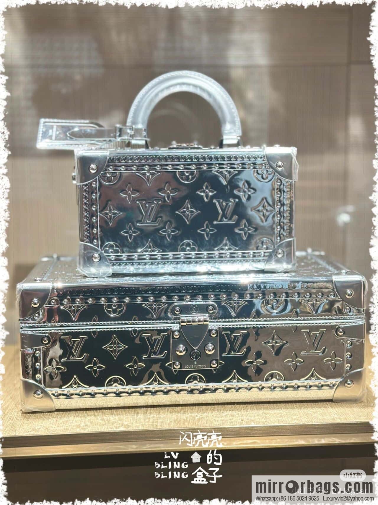 [Original order boutique] M45673 silver patent leather, box bag box series Coffret Trésor 20 hard case, in the 2021 spring and summer series