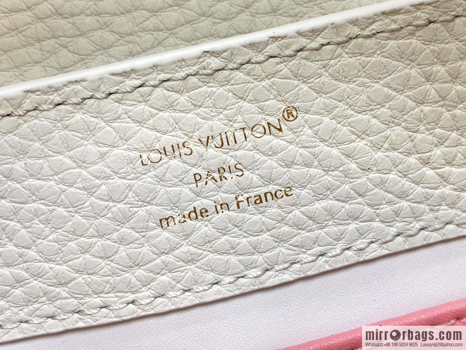 [Original order boutique] M12279 white full leather cap, this Capucines mini handbag