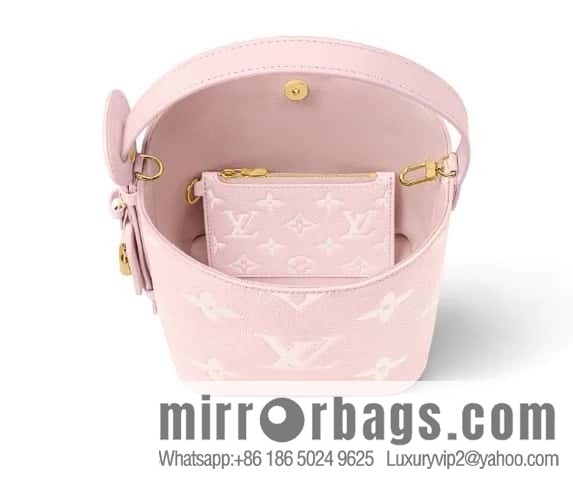 [Original order boutique] M14356 light pink silk screen, full leather bucket bag ALL IN BB bucket handbag