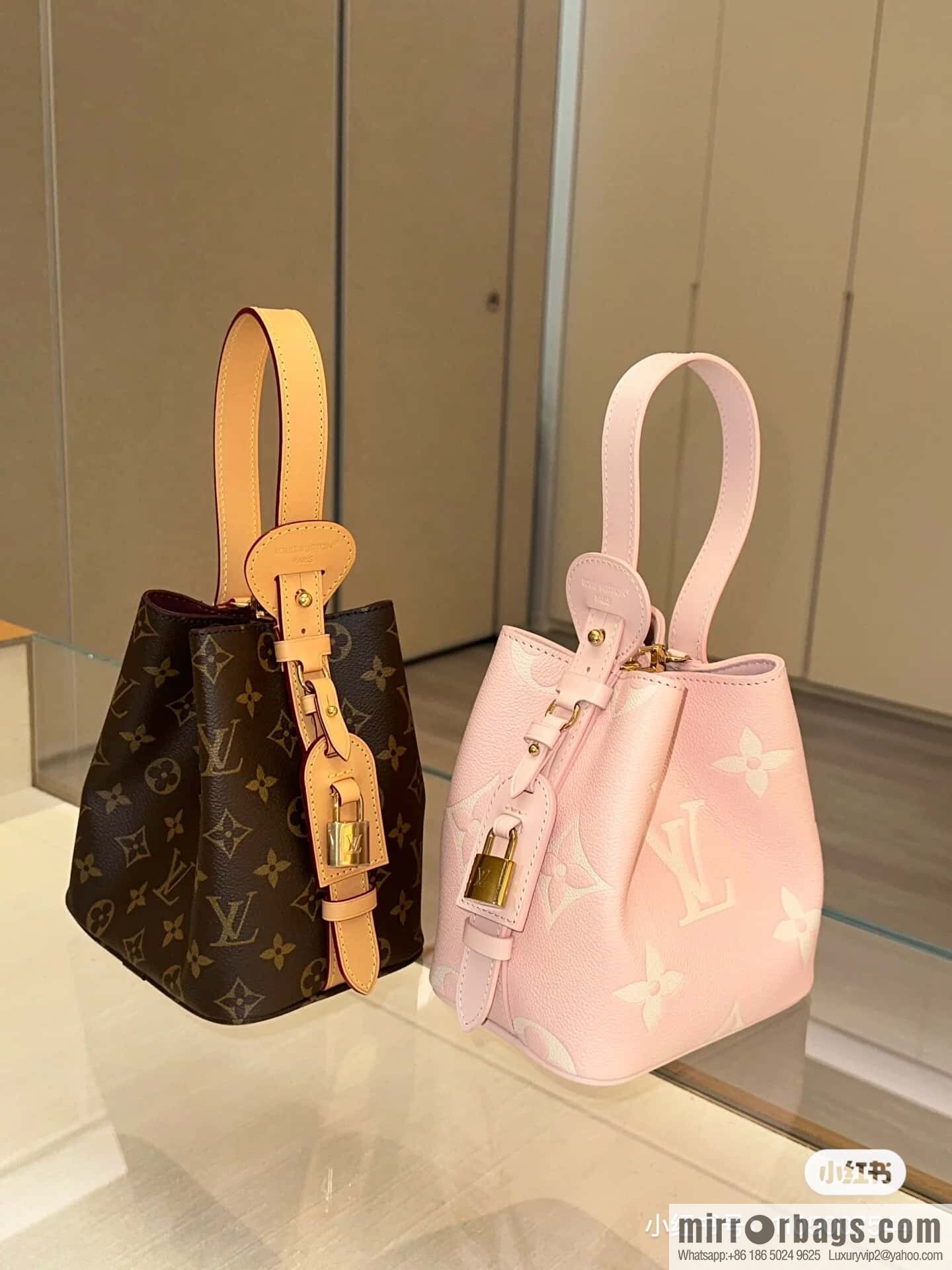 [Original order boutique] M14356 light pink silk screen, full leather bucket bag ALL IN BB bucket handbag