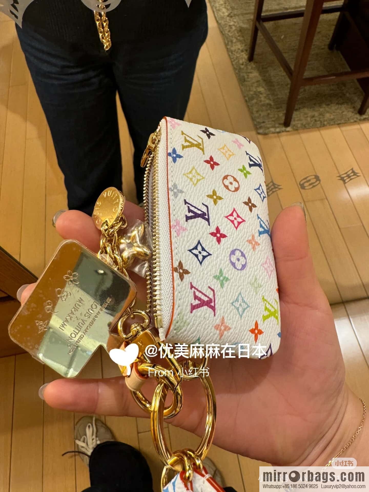 [Original order boutique] M14099 white color, mobile phone case change purse, the new LV x TM mobile phone case of the season.
