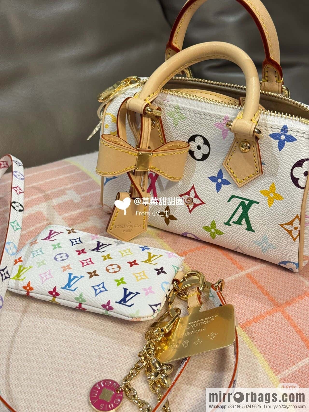 [Original order boutique] M14099 white color, mobile phone case change purse, the new LV x TM mobile phone case of the season.