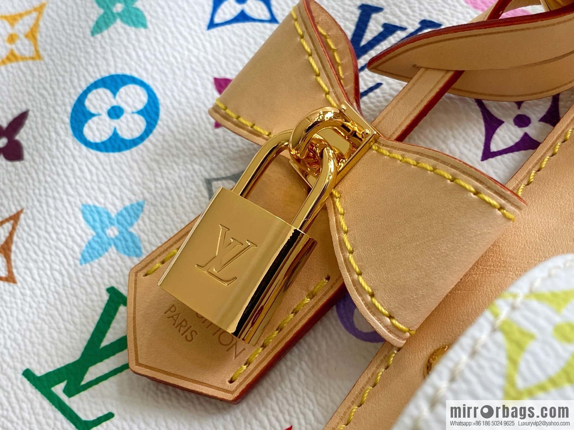 [Original order boutique] M13742 white color, travel bag, the new LV x TM KEEPALL BANDOULIZRE 45 travel bag of the season