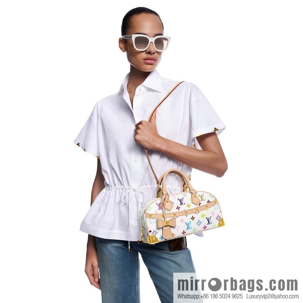 [Original order boutique] M13084 white color, bowling LV X TM HANDBAG EAST WEST handbag