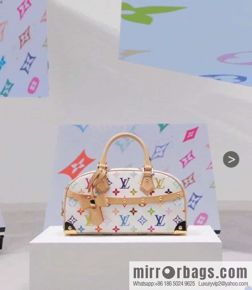 [Original order boutique] M13084 white color, bowling LV X TM HANDBAG EAST WEST handbag
