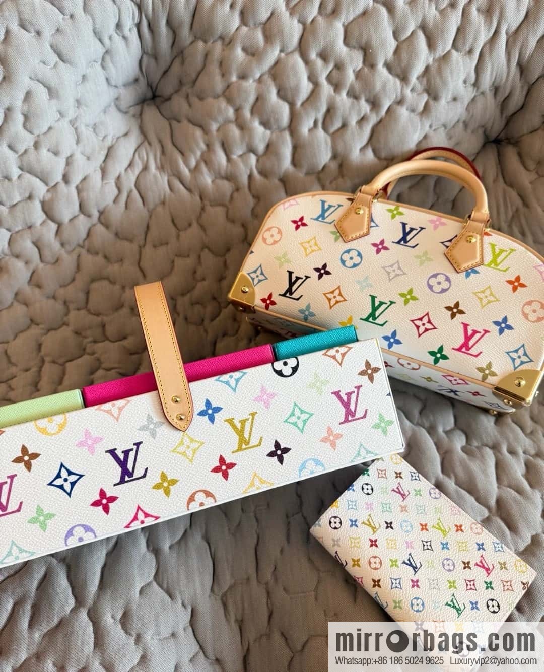 [Original order boutique] M13084 white color, bowling LV X TM HANDBAG EAST WEST handbag