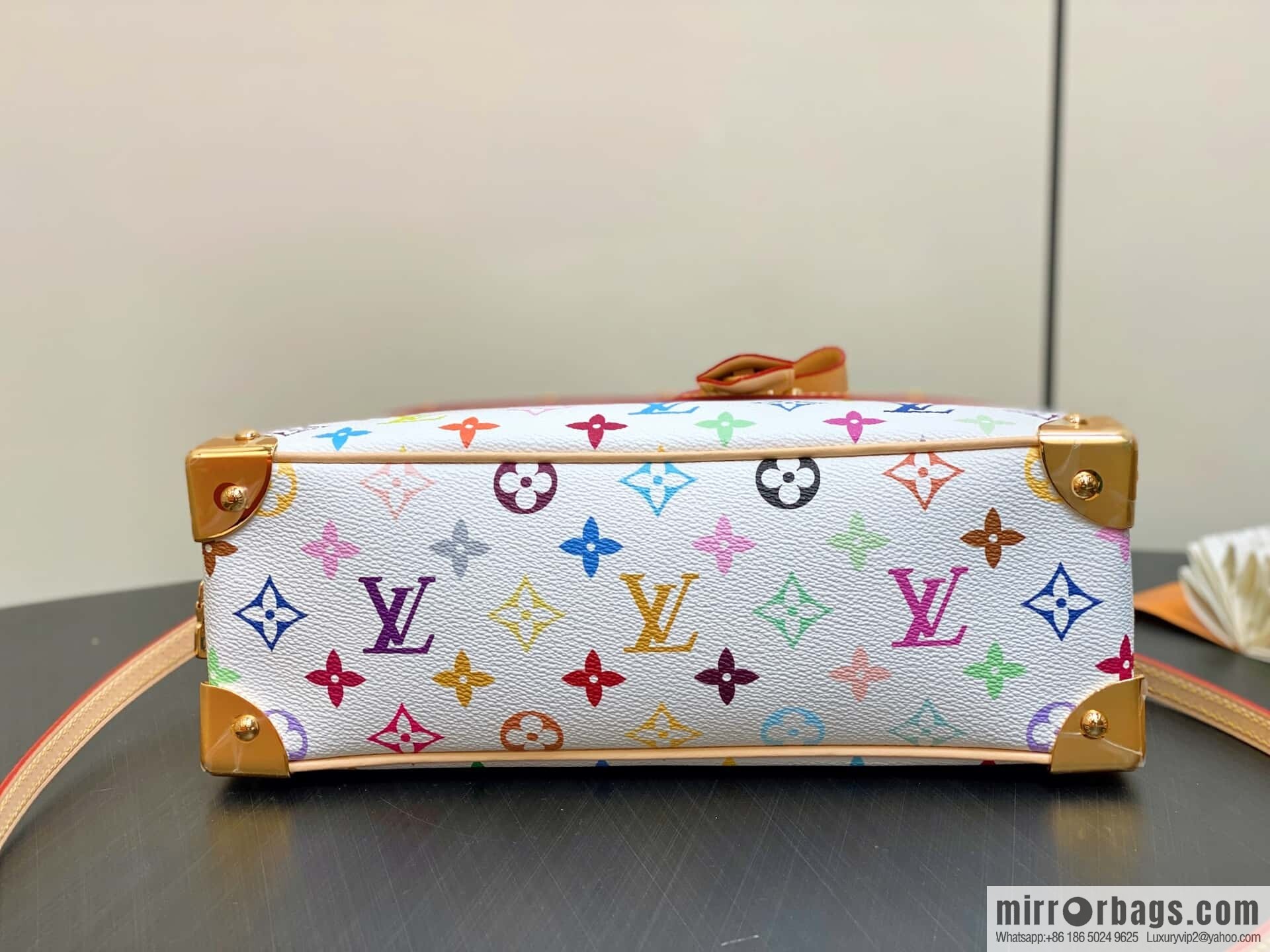 [Original order boutique] M13084 white color, bowling LV X TM HANDBAG EAST WEST handbag