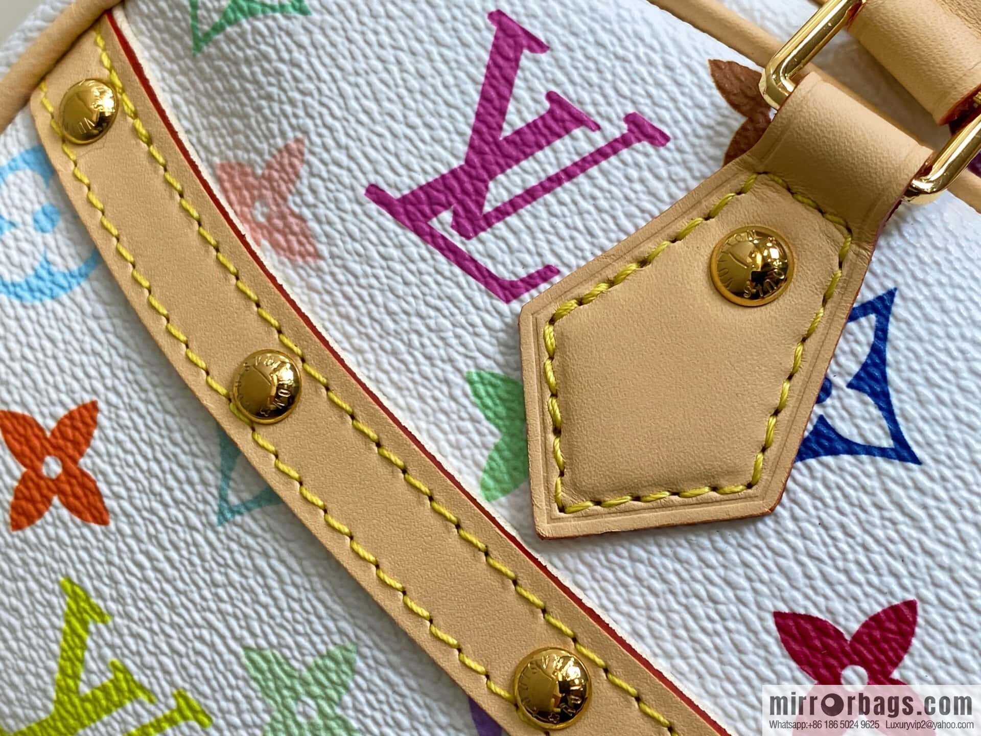 [Original order boutique] M13084 white color, bowling LV X TM HANDBAG EAST WEST handbag
