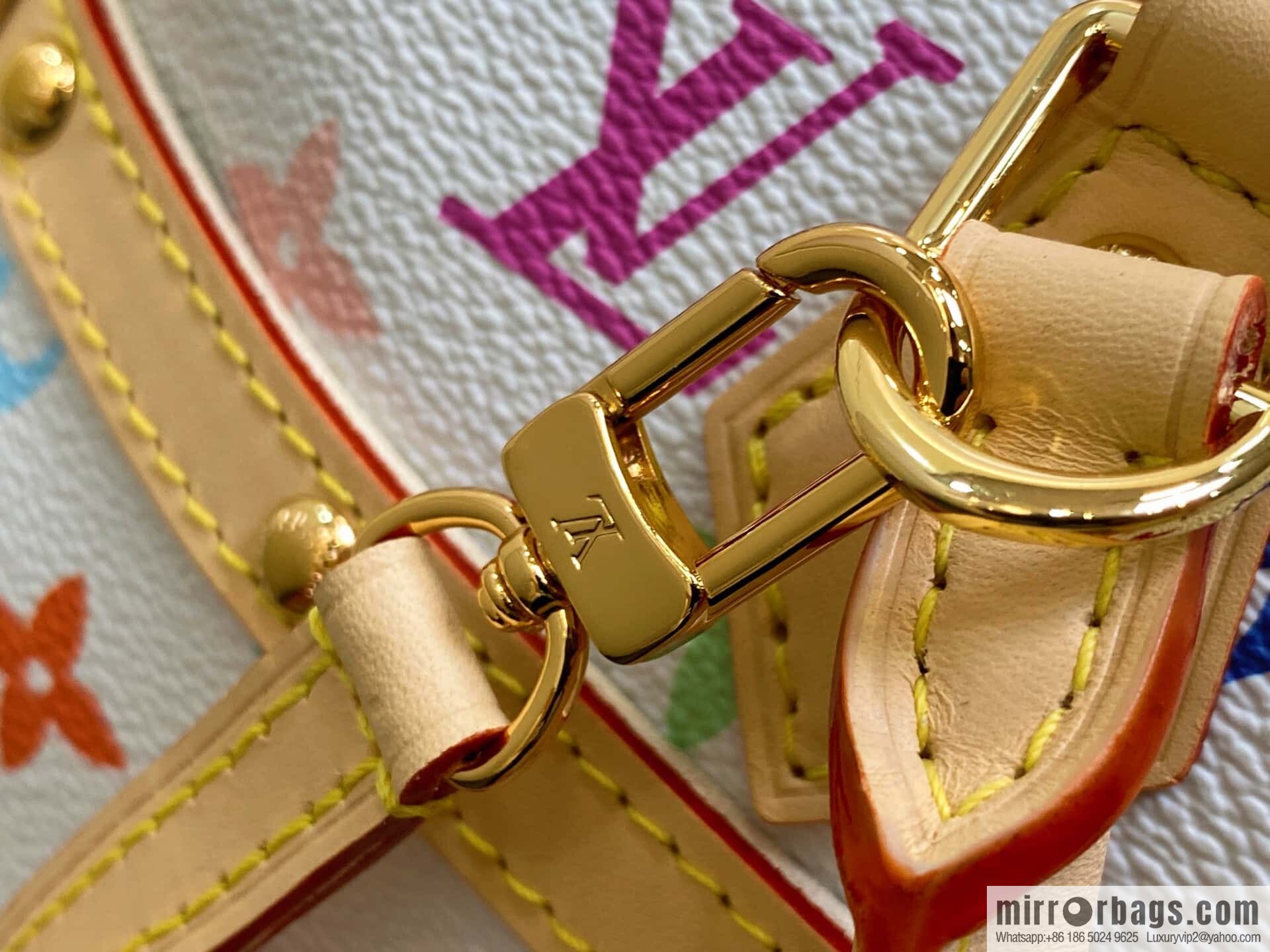 [Original order boutique] M13084 white color, bowling LV X TM HANDBAG EAST WEST handbag