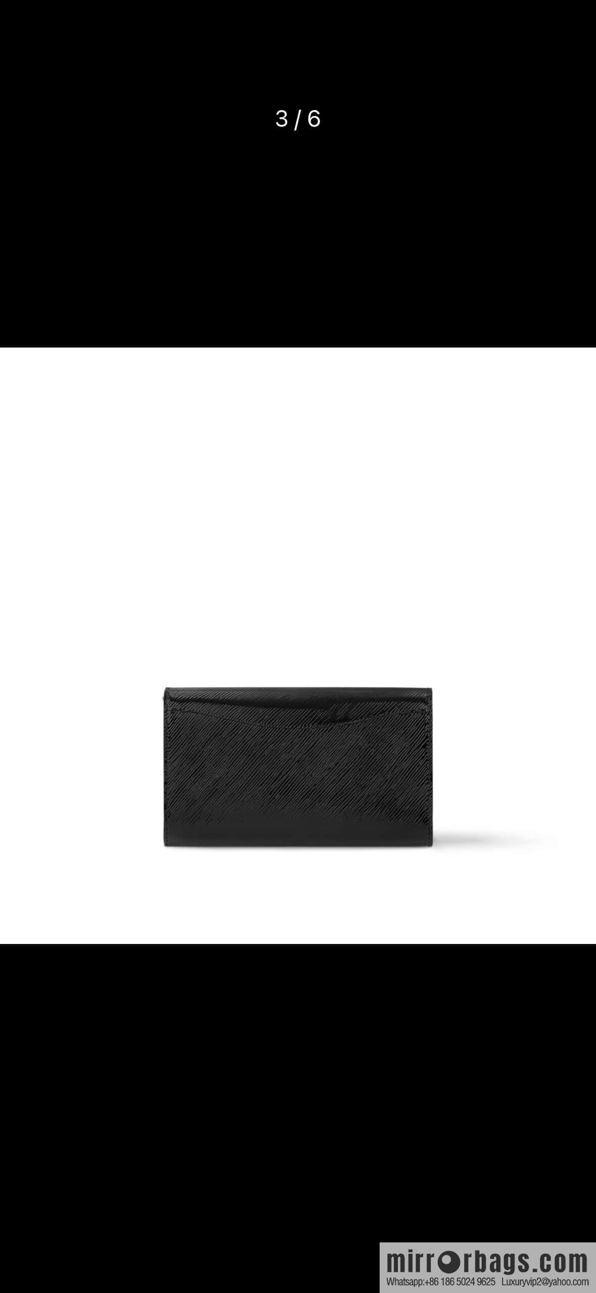 [Original order boutique] M23756 black water ripple, chain bag sbwPochette Louise chain bag (mirror patent leather)