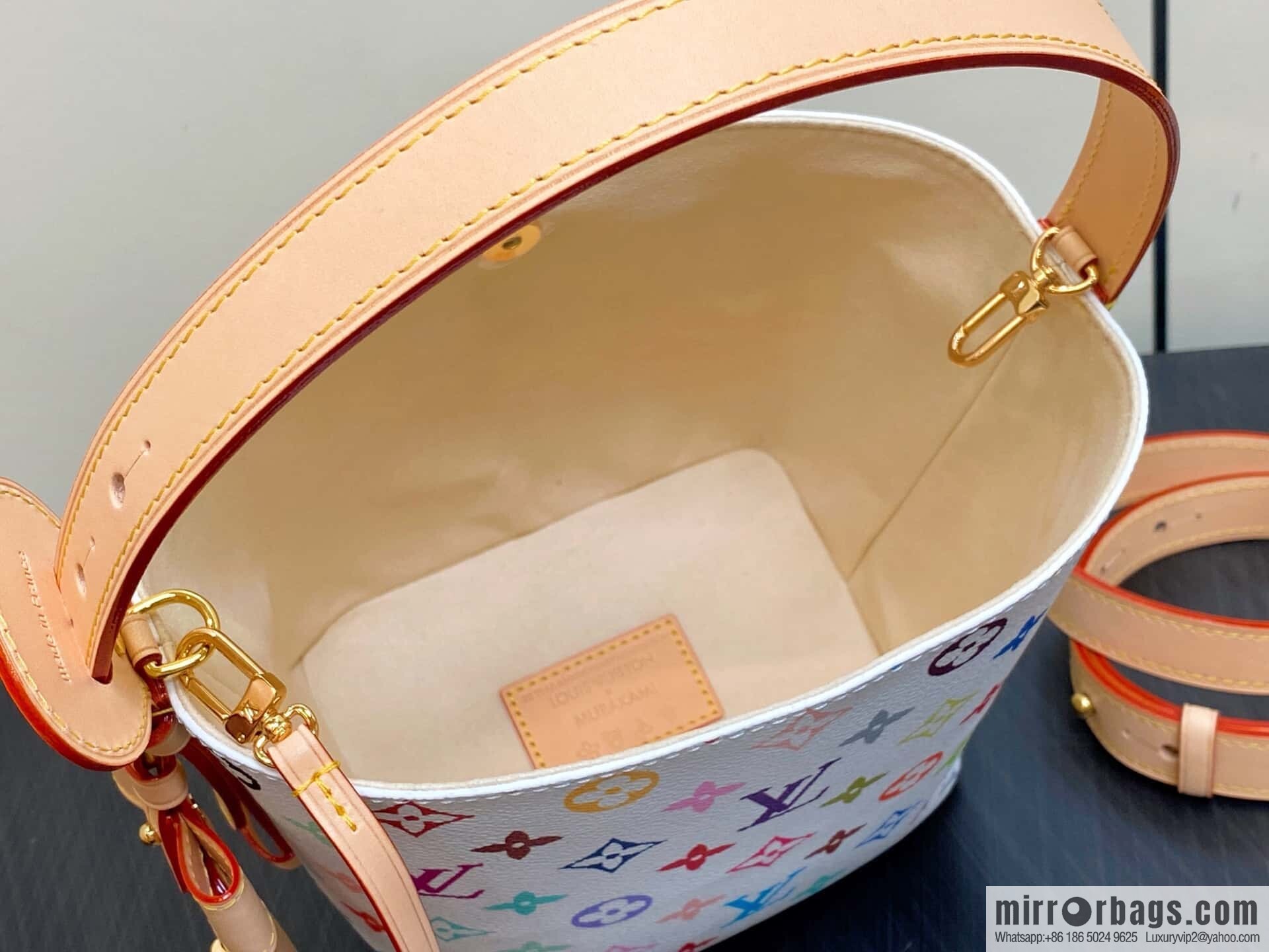 [Original order boutique] M13089 white color, bucket bag series LV x TM ALL IN BB handbag