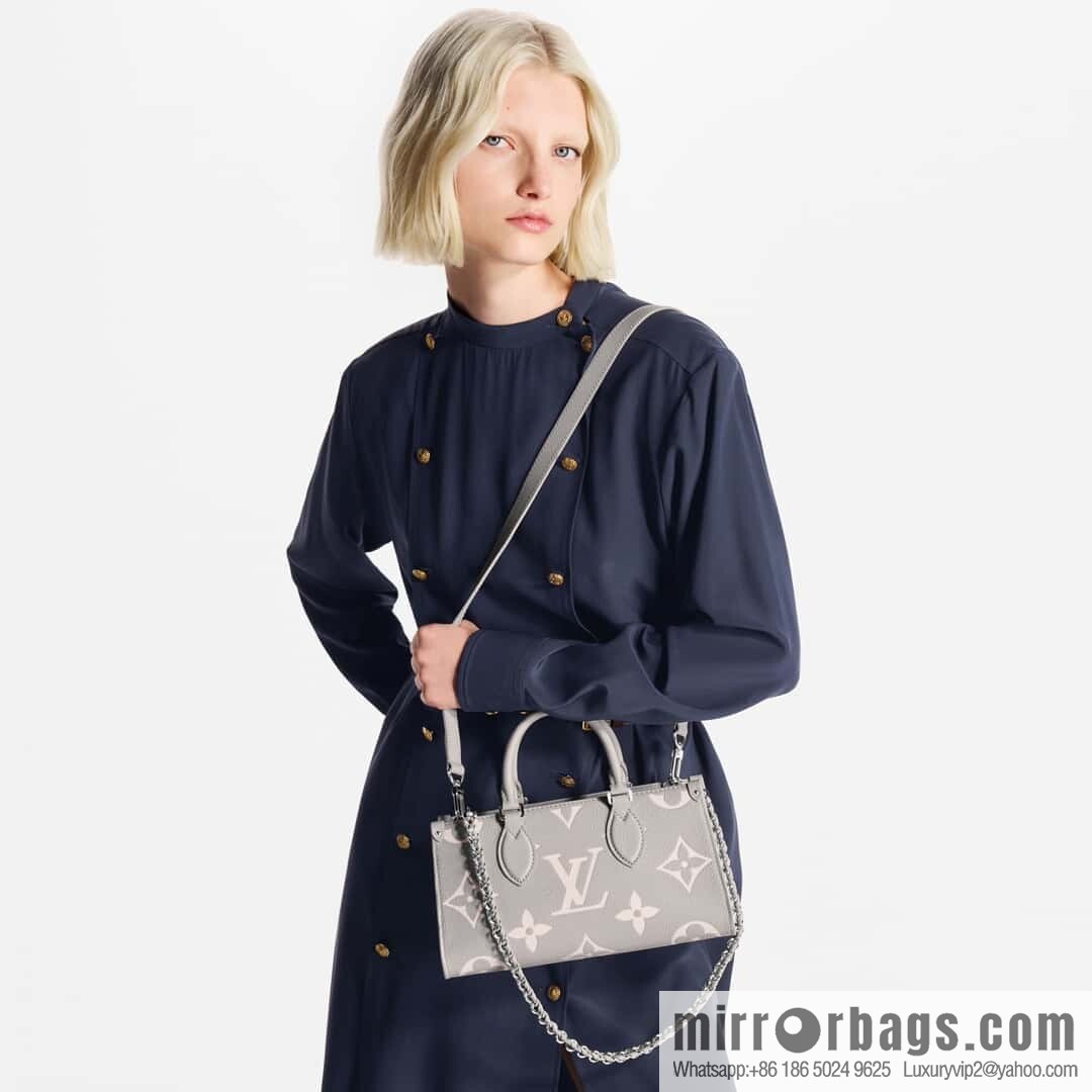 [Original single boutique] M14213 mashed taro purple, full leather chain square bag series ONTHEGO EAST WEST handbag