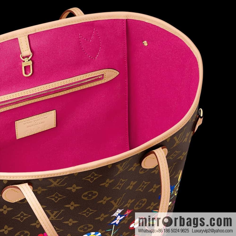 [Original order boutique] M13271 presbyopia, silk screen flower shopping bag NEVERFULL medium handbag