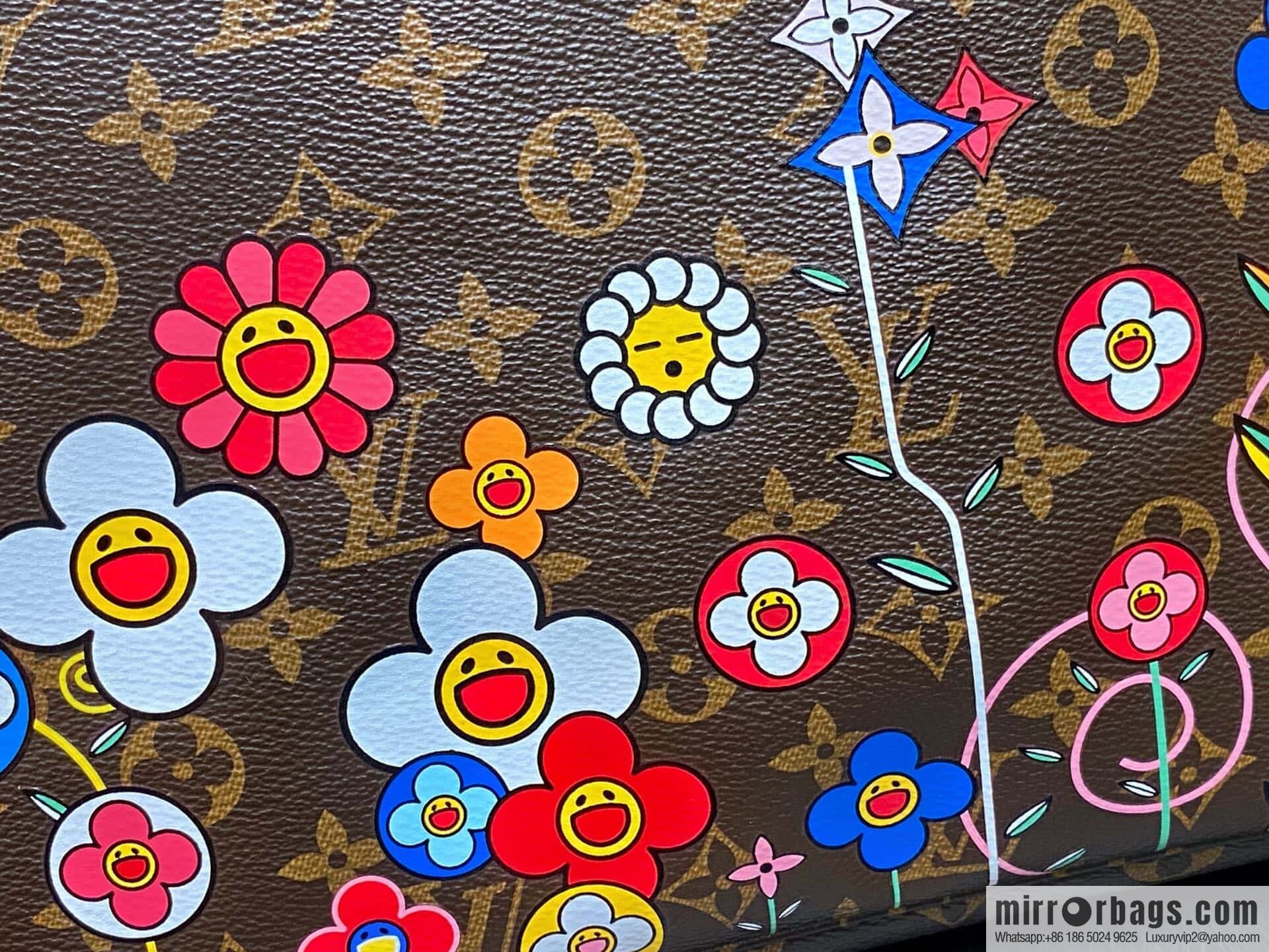[Original order boutique] M13271 presbyopia, silk screen flower shopping bag NEVERFULL medium handbag