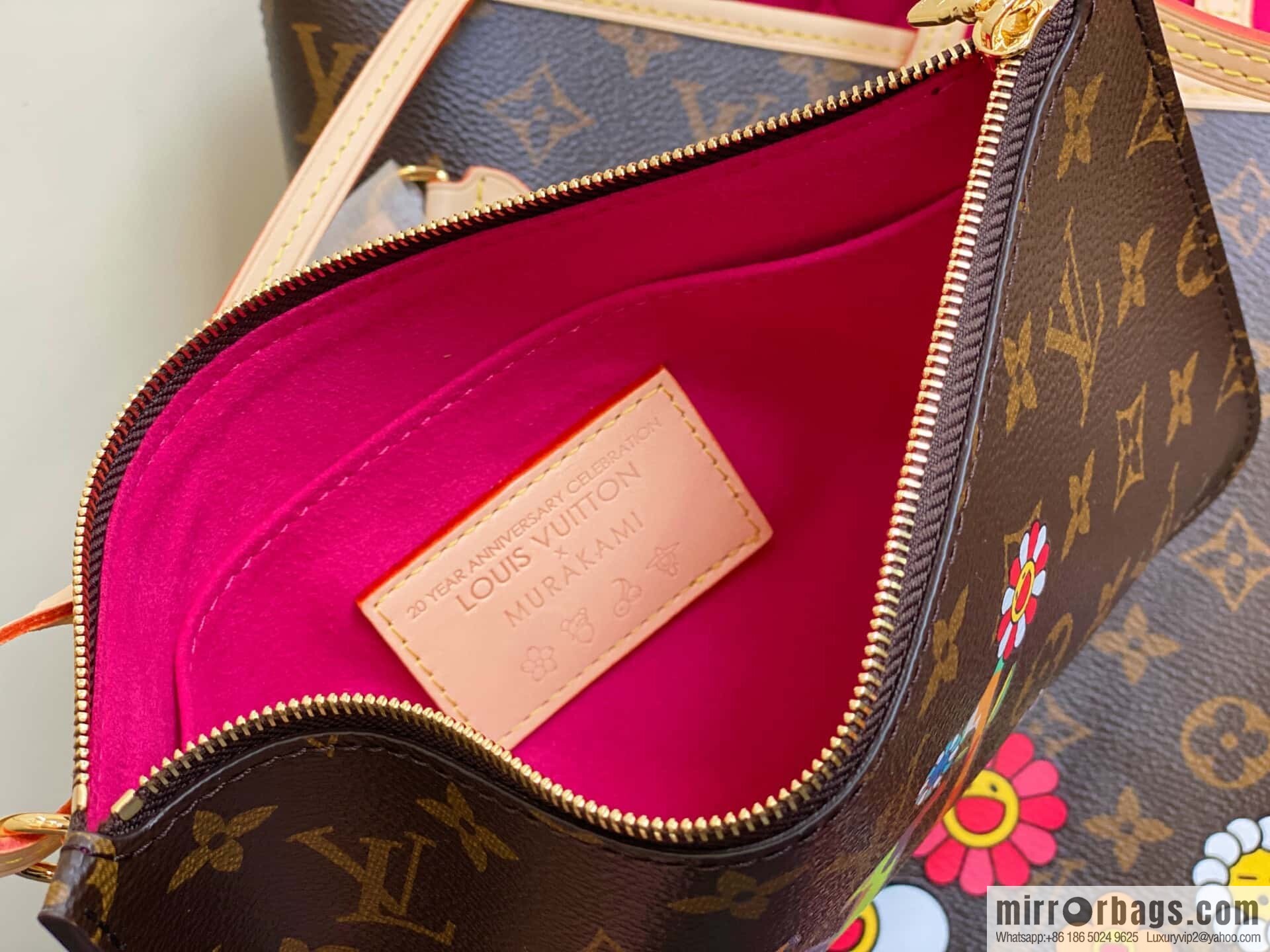 [Original order boutique] M13271 presbyopia, silk screen flower shopping bag NEVERFULL medium handbag