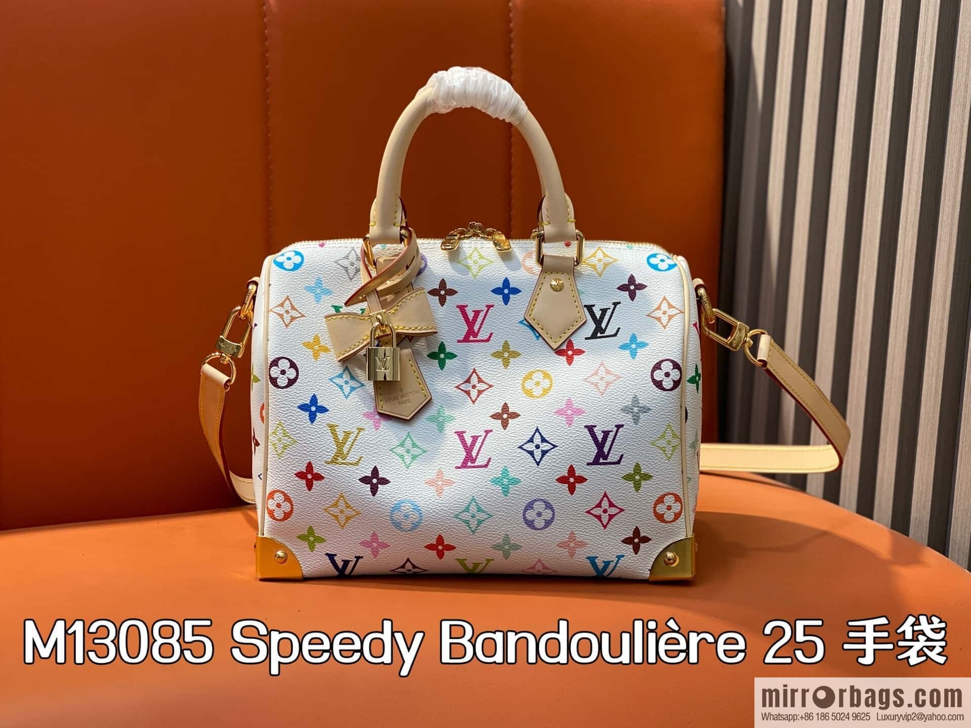 [Original order boutique] M13085 white color speedy pillow bag, this Speedy Bandoulière 25 handbag