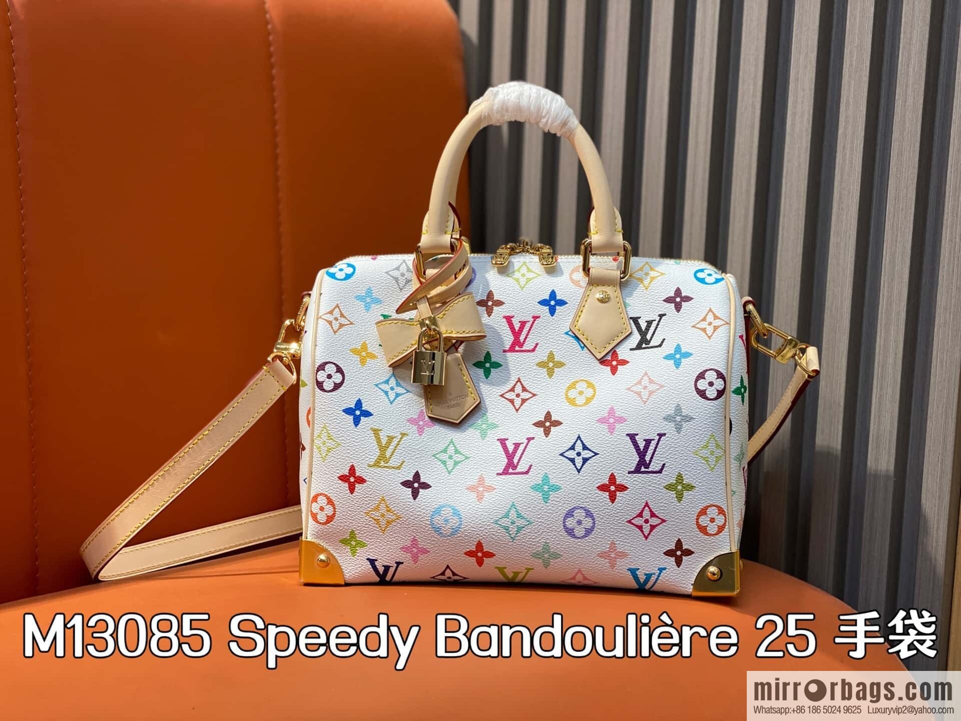 [Original order boutique] M13085 white color speedy pillow bag, this Speedy Bandoulière 25 handbag