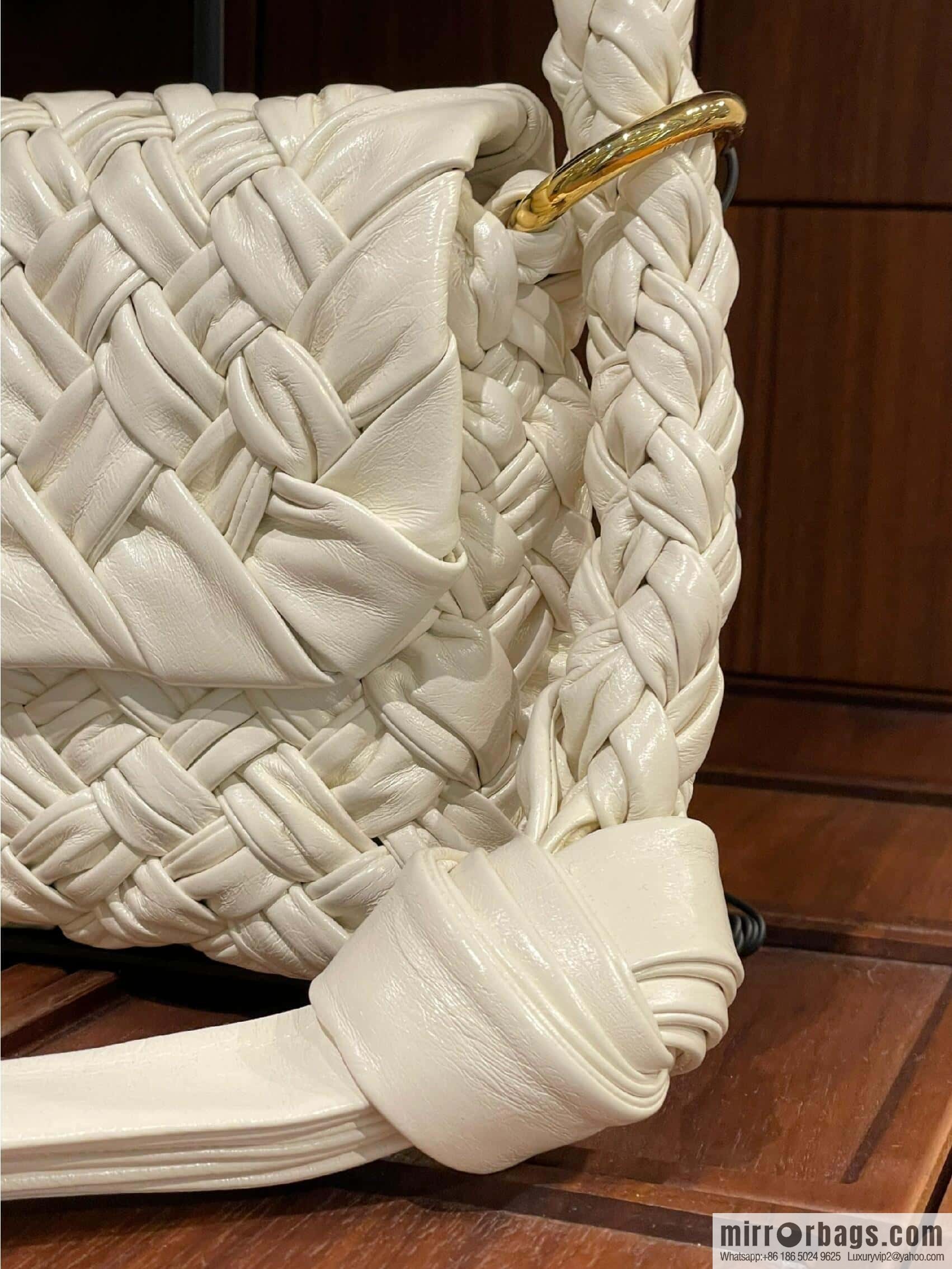 BV Kalimero Citta Handbag 785797 Bone Beige