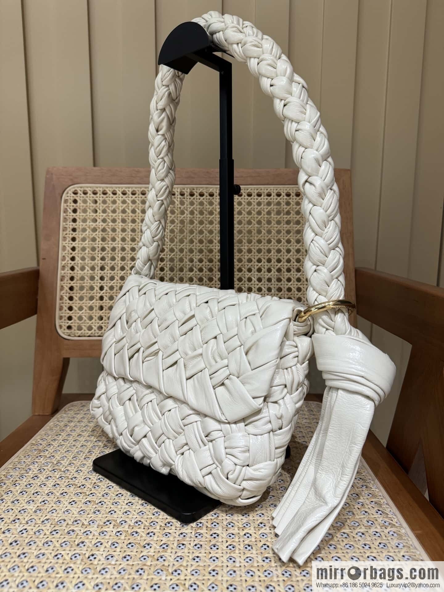 BV Kalimero Citta Handbag 785797 Bone Beige