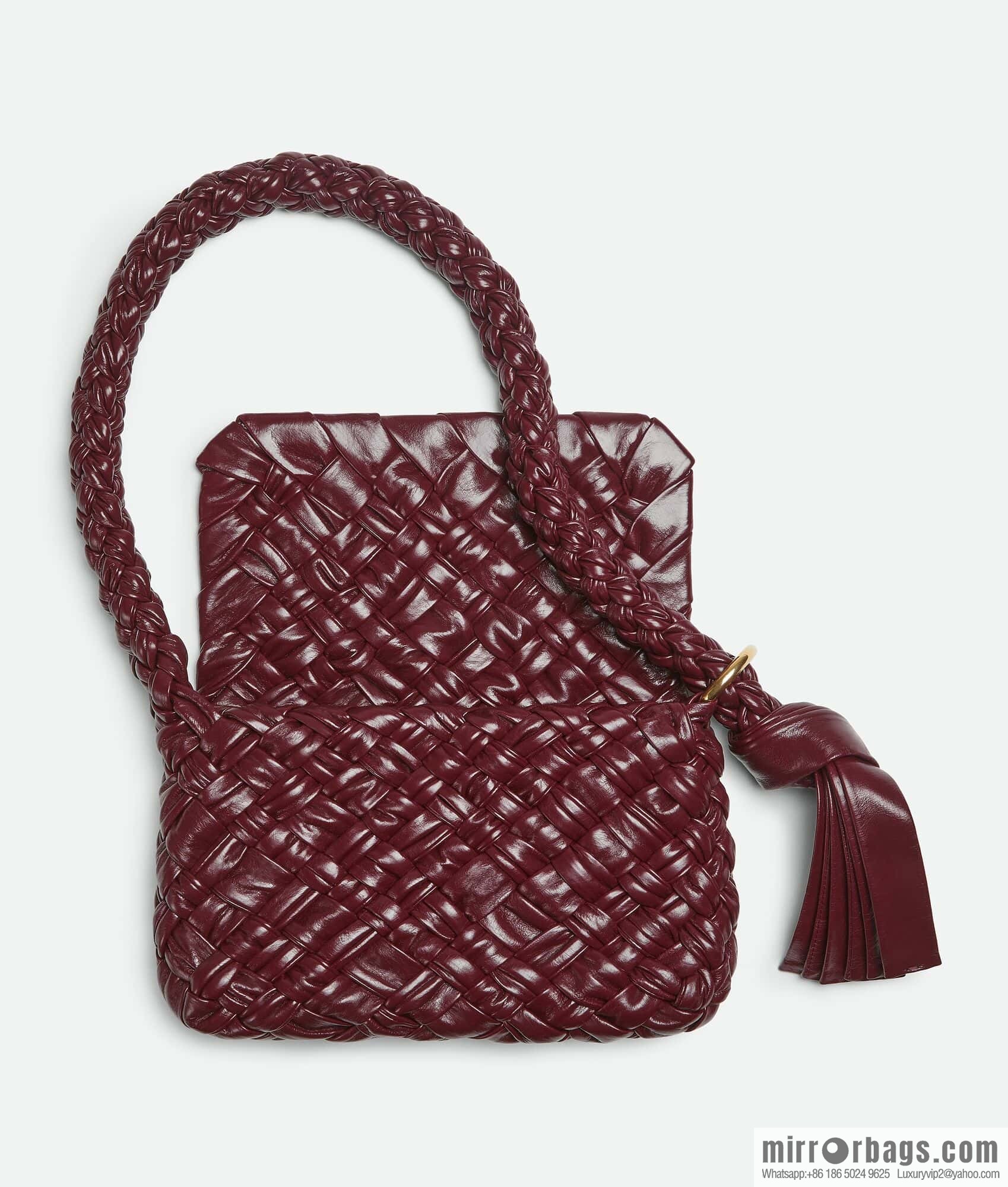 BV Kalimero Citta Handbag 785797 Barolo Burgundy