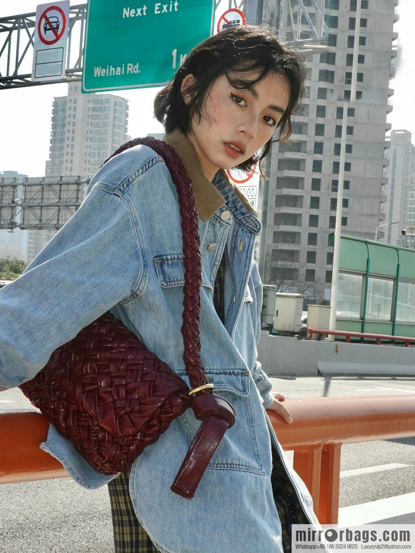 BV Kalimero Citta Handbag 785797 Barolo Burgundy