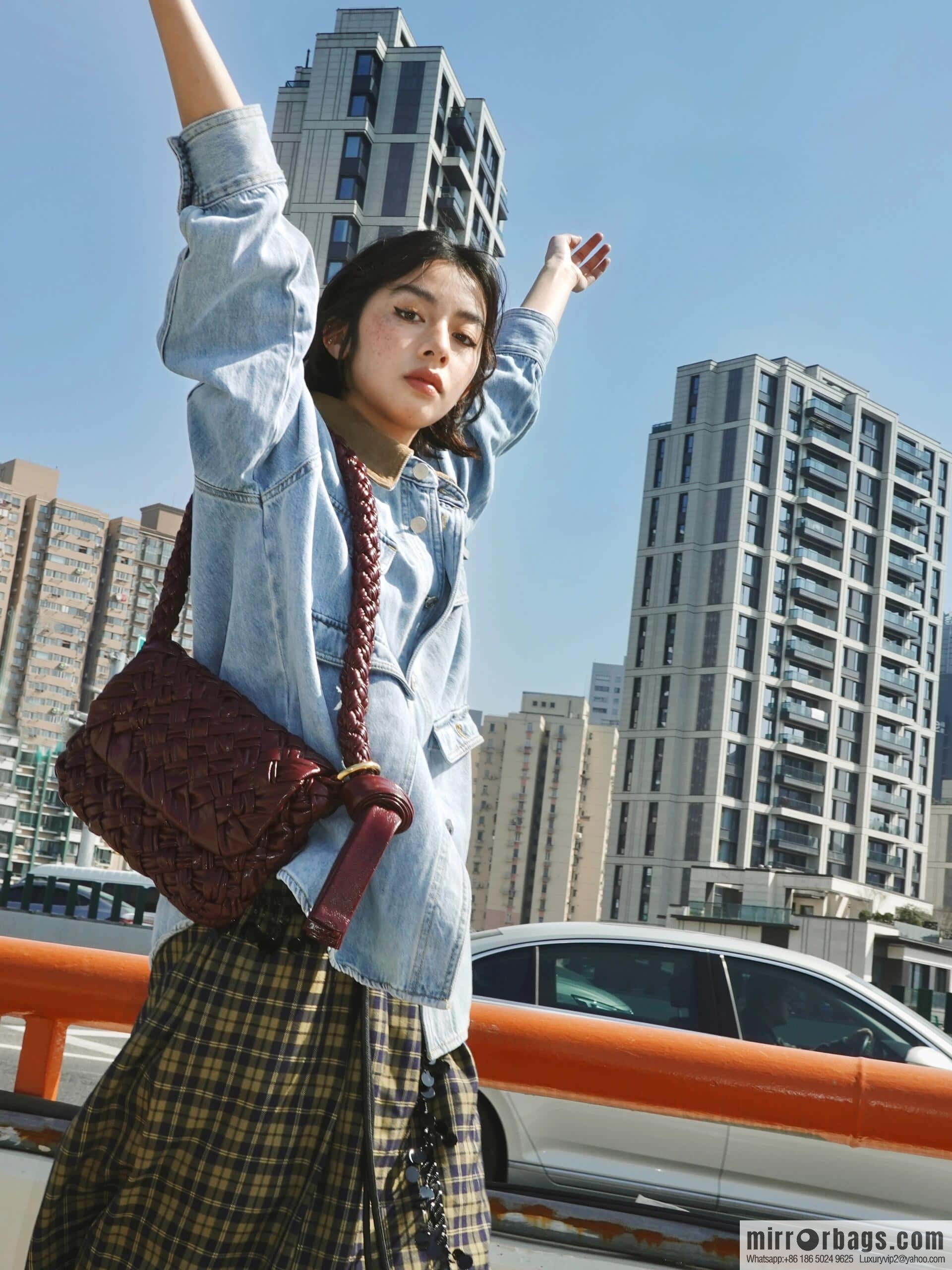 BV Kalimero Citta Handbag 785797 Barolo Burgundy