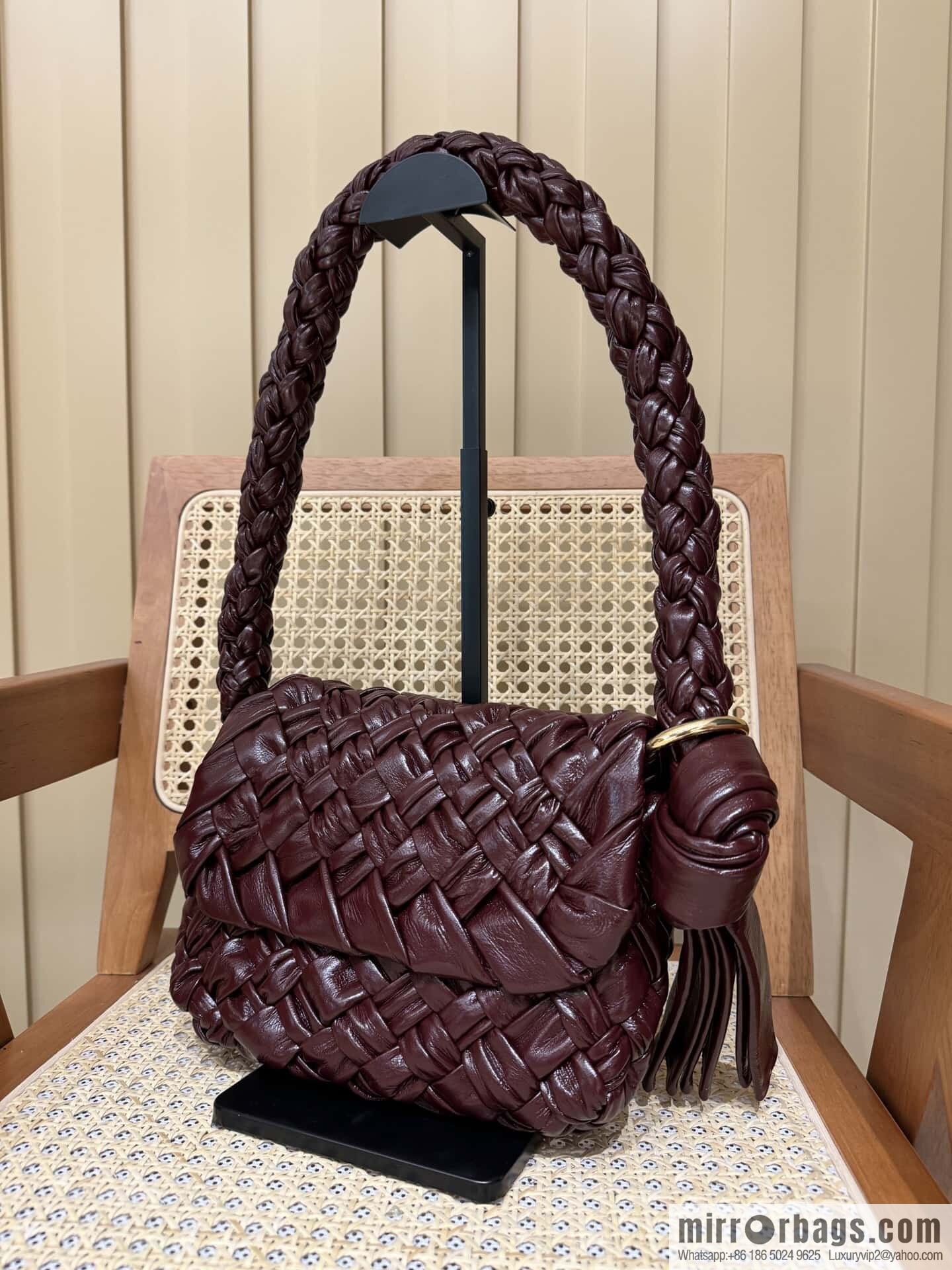 BV Kalimero Citta Handbag 785797 Barolo Burgundy