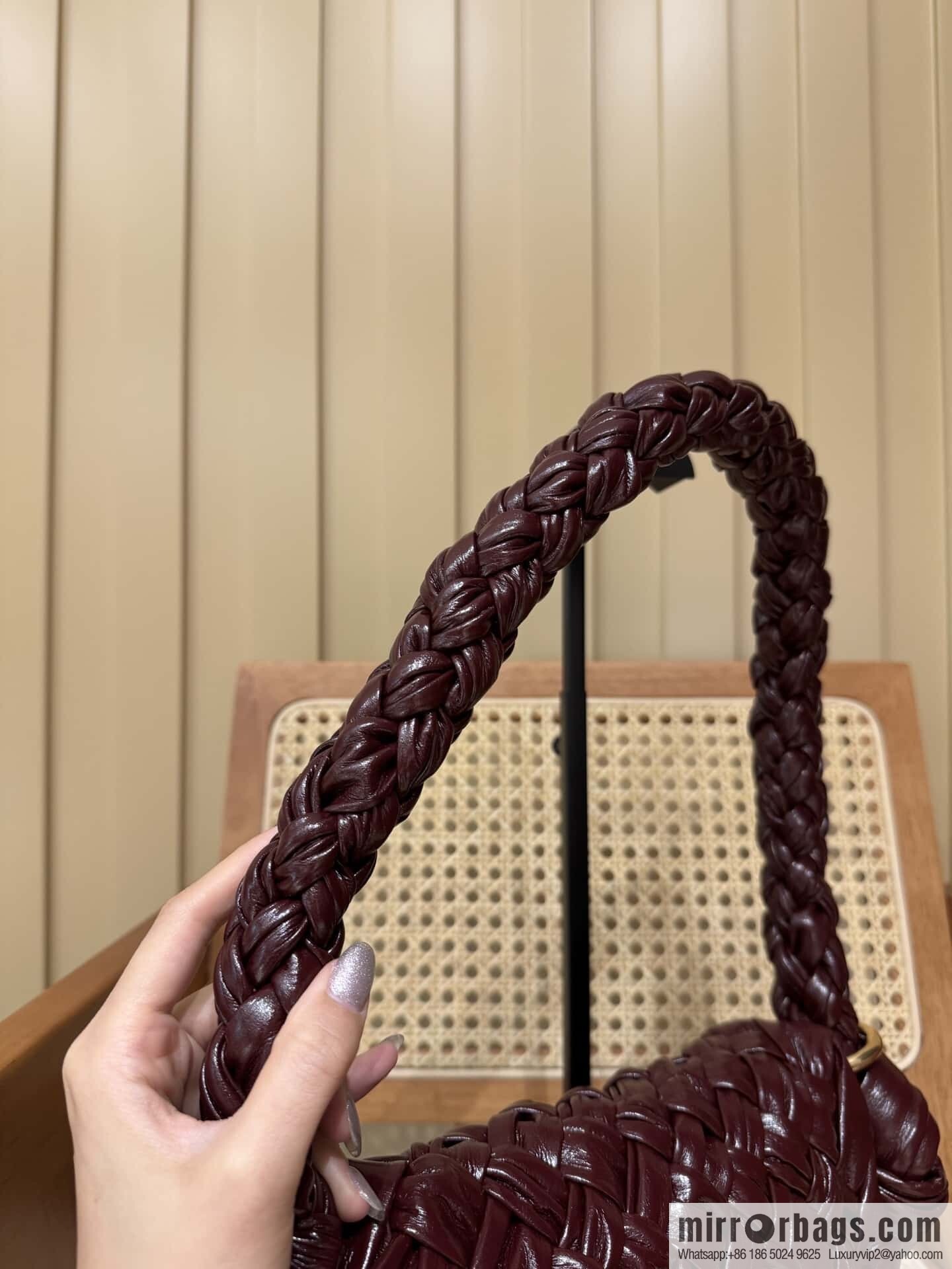 BV Kalimero Citta Handbag 785797 Barolo Burgundy