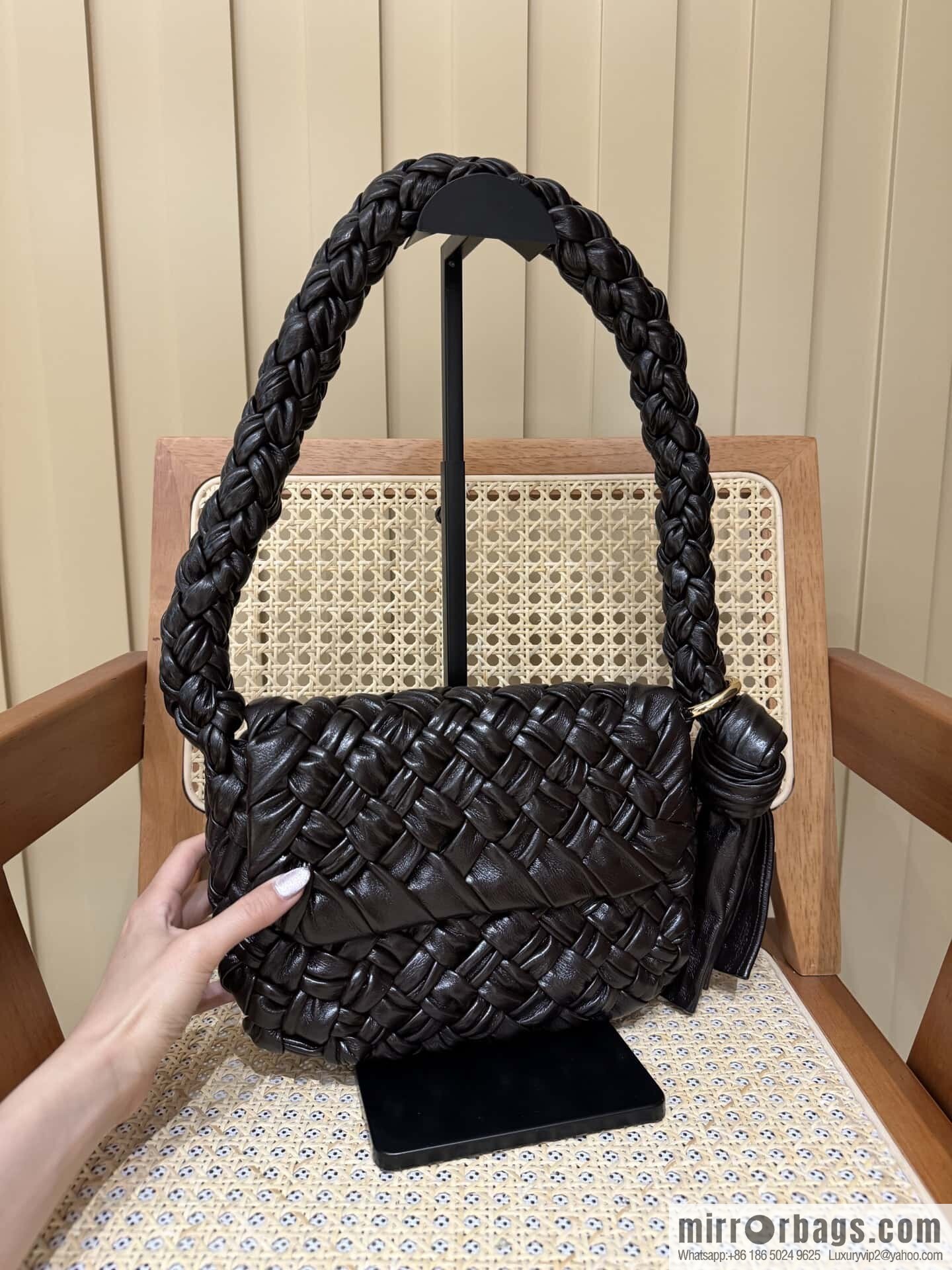 BV Kalimero Citta Handbag 785797 Chocolate Brown