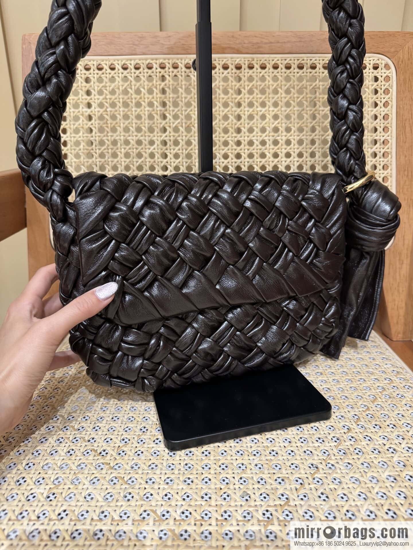 BV Kalimero Citta Handbag 785797 Chocolate Brown