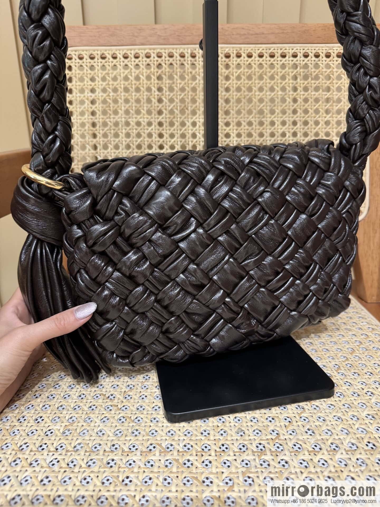 BV Kalimero Citta Handbag 785797 Chocolate Brown