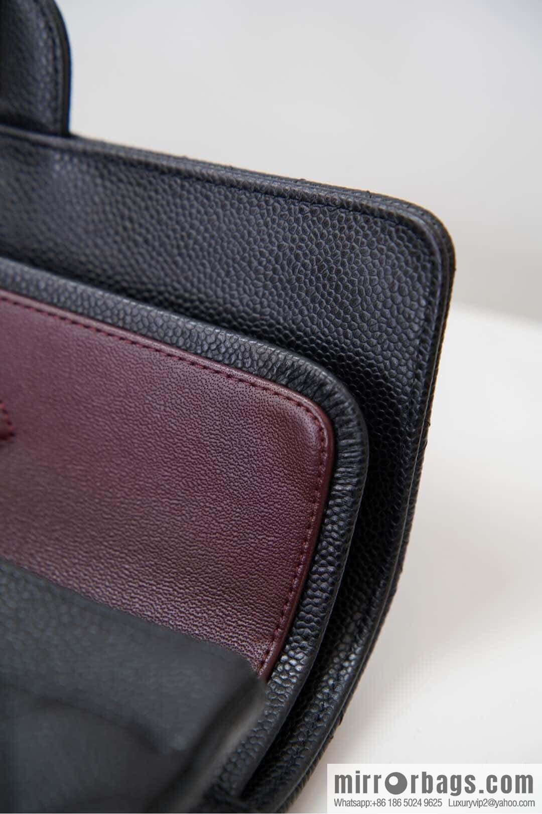Classic Flap, black gold, large ball pattern 〰️ A01112